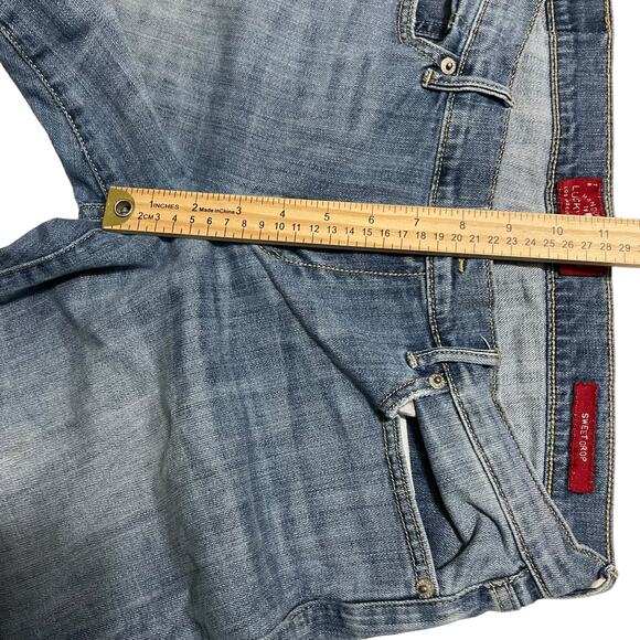 Lucky Brand Jeans Womens Size 8 Blue Sweet Crop Mid Rise Light Wash Denim Pants - Picture 12 of 13